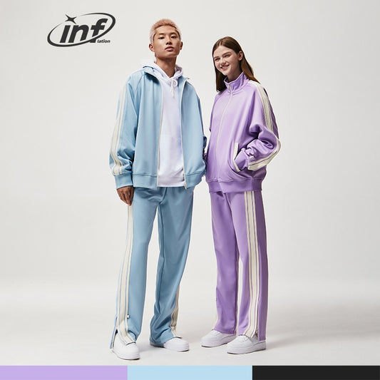 Stripe Tracksuit Classic Track Jacket and Sweatpant Set Unisex