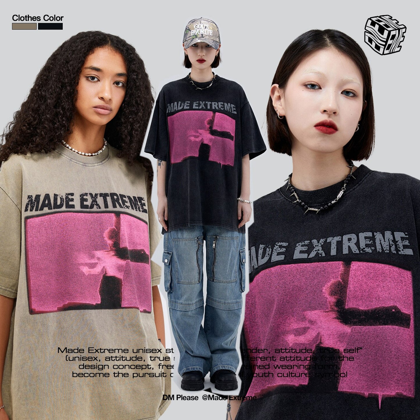 MADEEXTREME Rock Pentagram Summer T-shirt