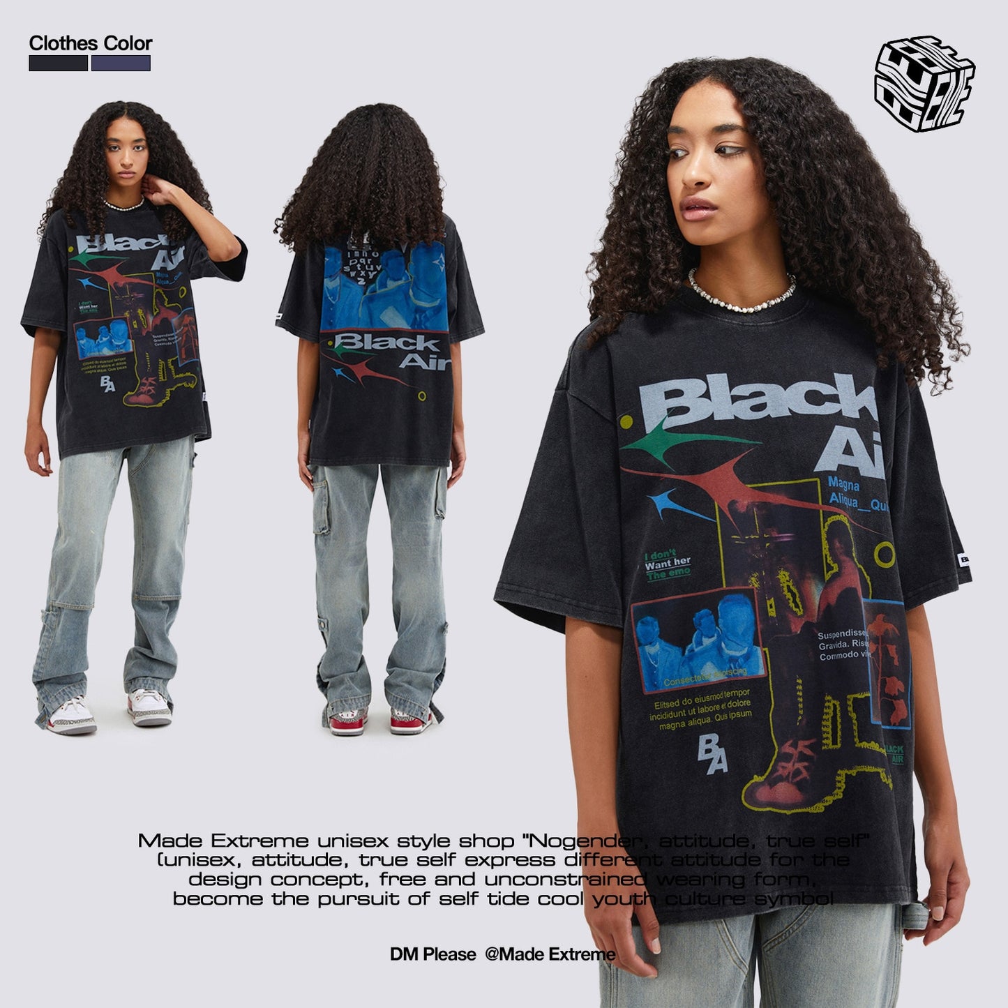 BLACK AIR graphic T-shirt