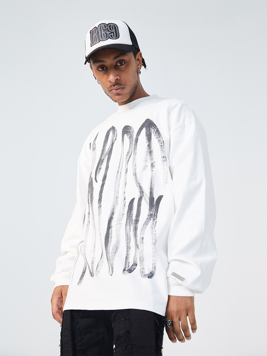 R69 Oversized graffiti t-shirt