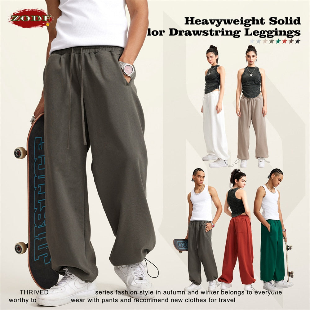 ZODF Casual Heavy Weight Loose Straight Leg Trousers