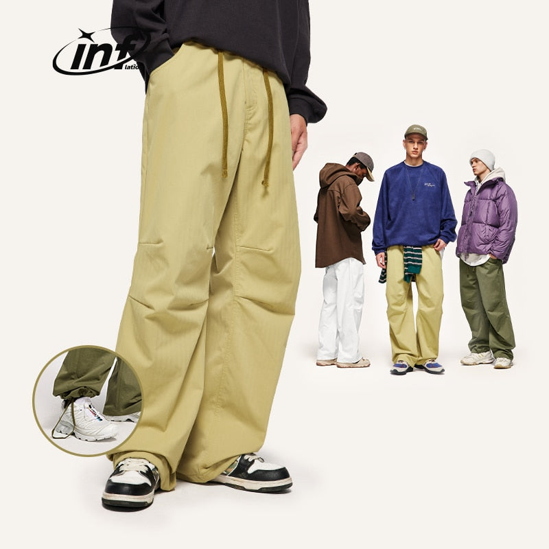 INFLATION Classic Loose Fit Parachute Cargo Pants