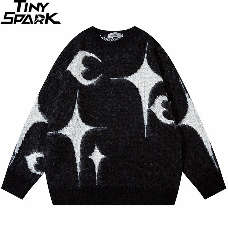 Star Moon Graphic Knitted Sweater