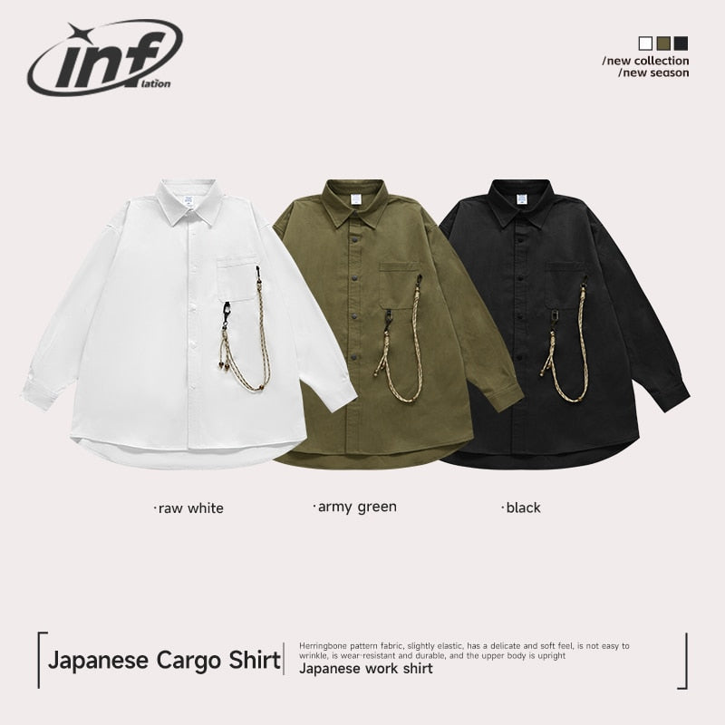 INFLATION Chain Outdoor Long Sleeve Cargo Shirt
