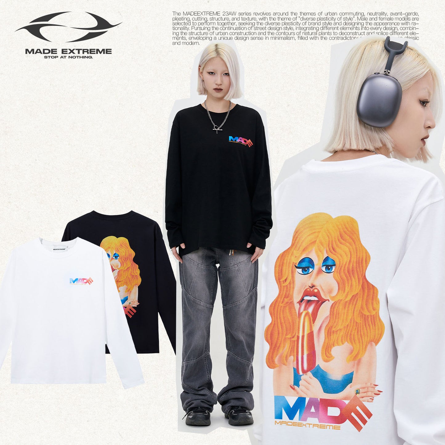 MADEEXTREME Back Graphic Full Sleeve T-Shirt