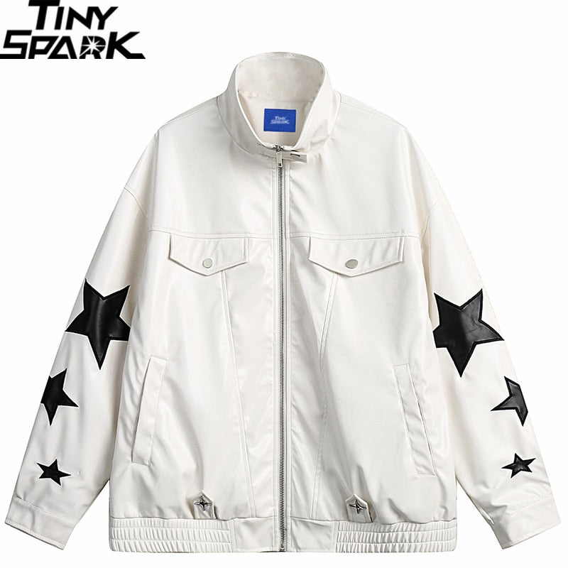 Star Embroidery Bomber Jacket