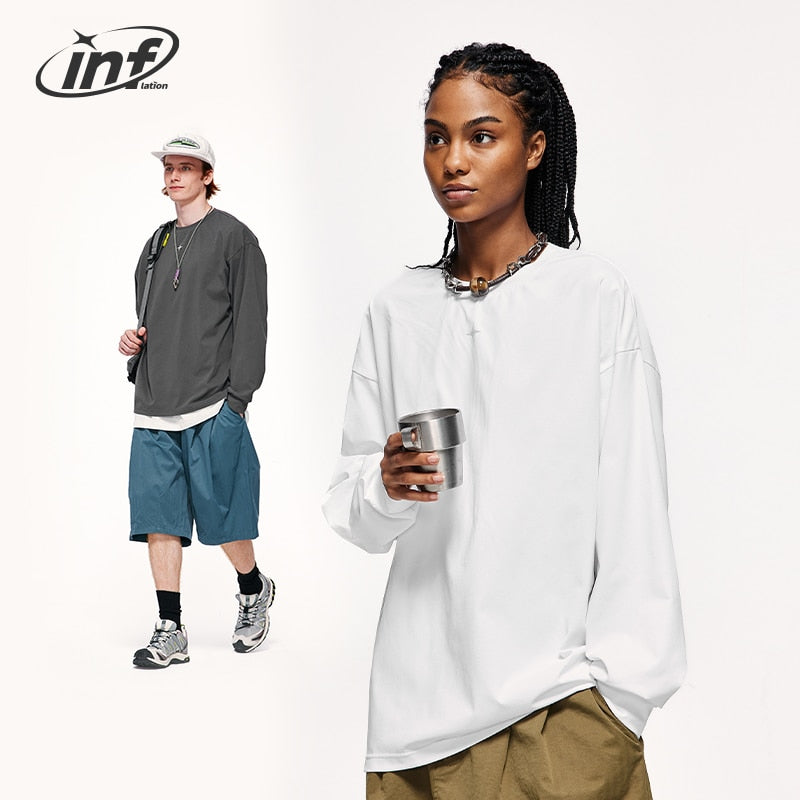 INFALTION Outdoor Quick Dry Long Sleeve T-Shirts Oversized