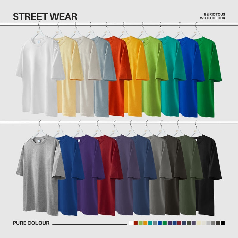 INFLATION Multicolors Cotton Unisex Minimalist Basic Short Sleeve T-shirts